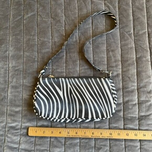 Zebra Print Mini Baguette Purse - Picture 2 of 7